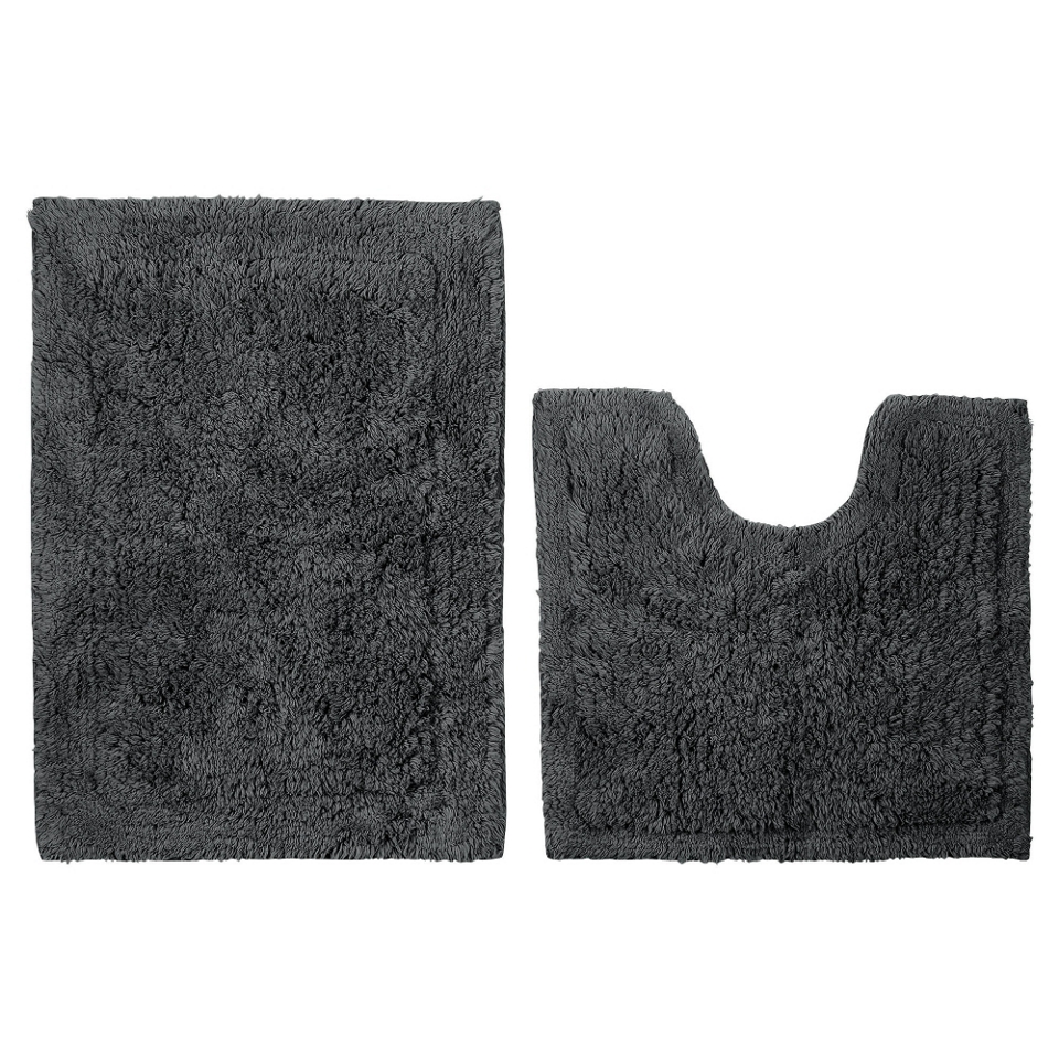 Tesco Pedestal And Bath Mat Set Grey