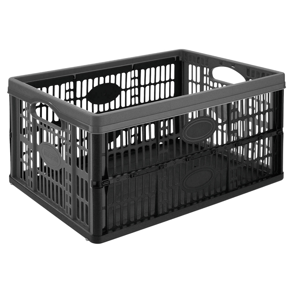 Tesco 32l folding crate black