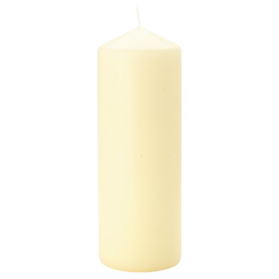 Tesco pillar candle, ivory