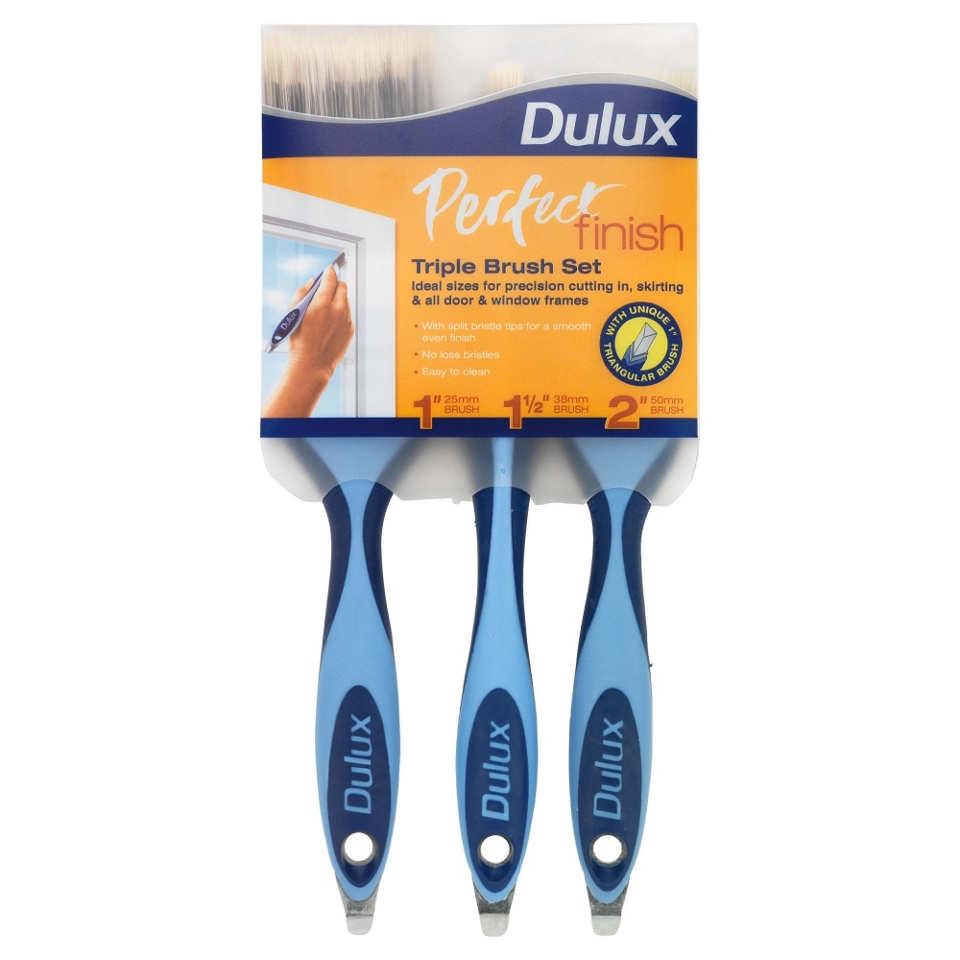 Dulux perfect finish brushes, set of 3