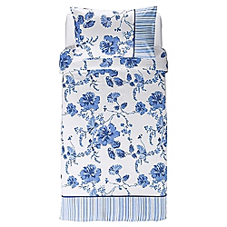 Buy Tesco Single Casa Flower Print Duvet Cover Set, Blue from our 