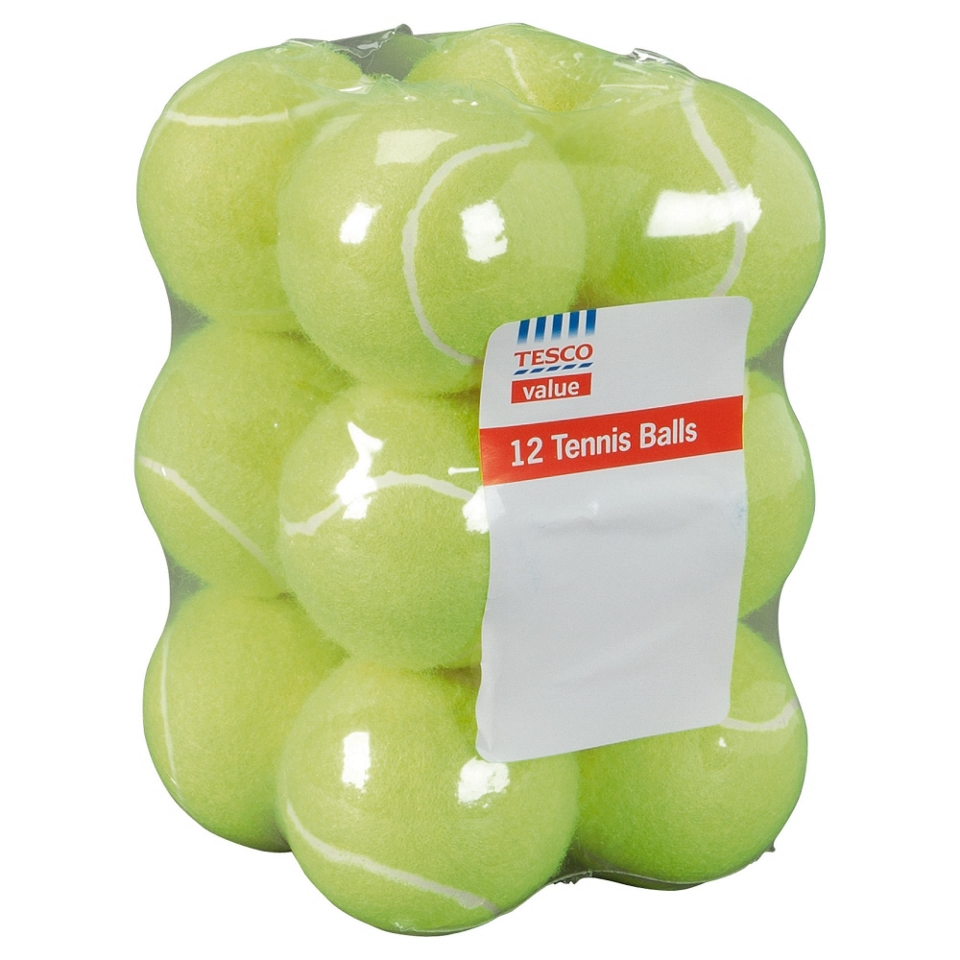 Tesco Value tennis balls, 12 pack