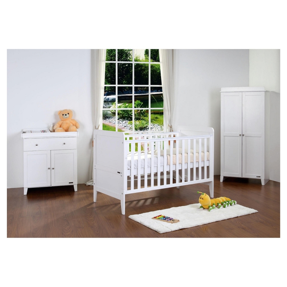 Tutti Bambini Rio 3 Piece Room Set, White with FREE Home Assembly