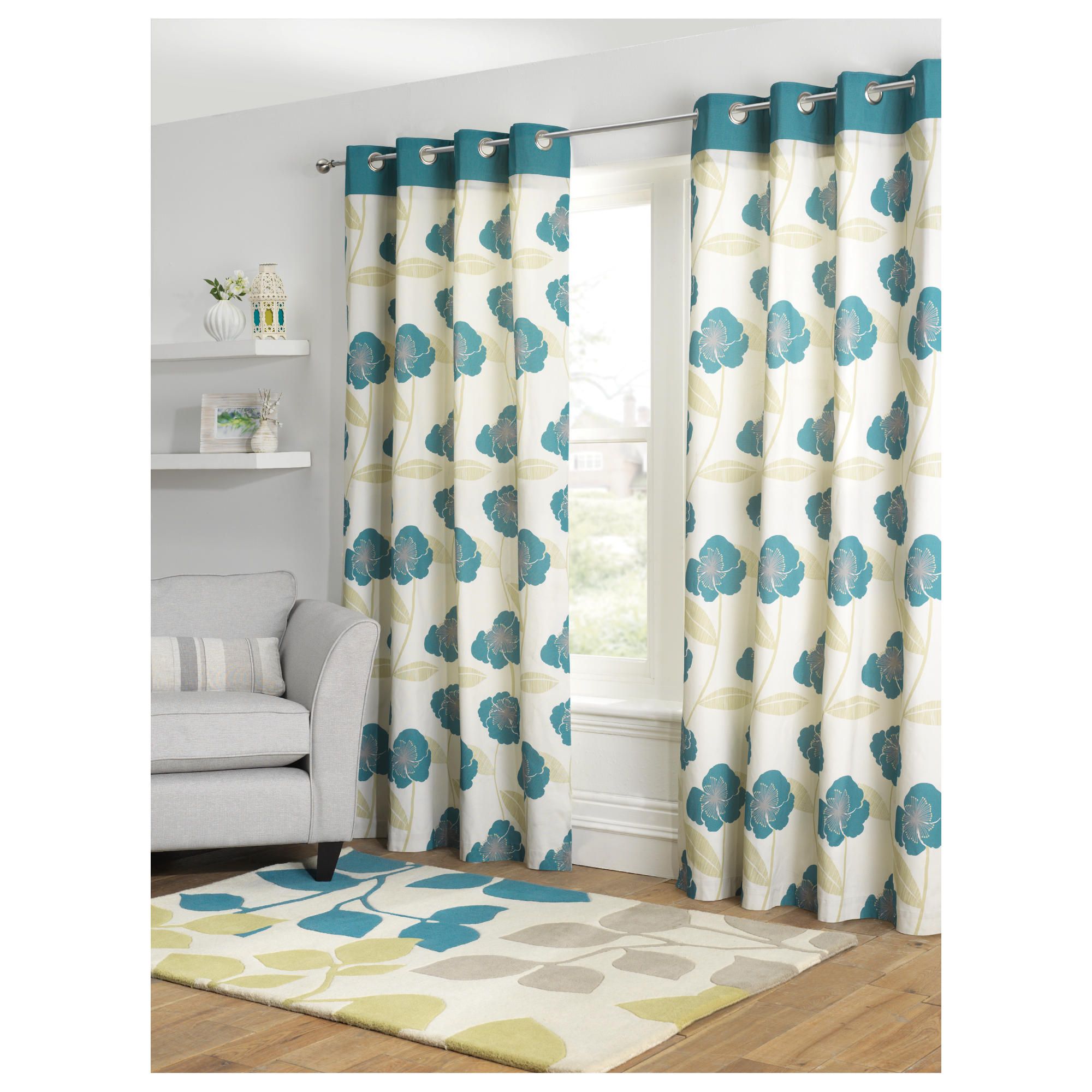 Teal Curtains 90 90 Functionalities Net