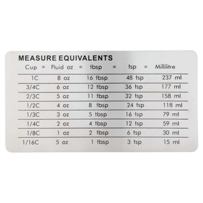 Buy Cook Magnetic Conversion Chart from our Utensils & Utensils Sets ...