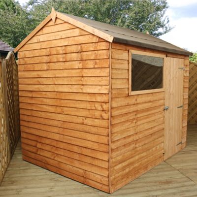 Buy Mercia Reverse Overlap Apex Wooden Shed, 8x6ft from 