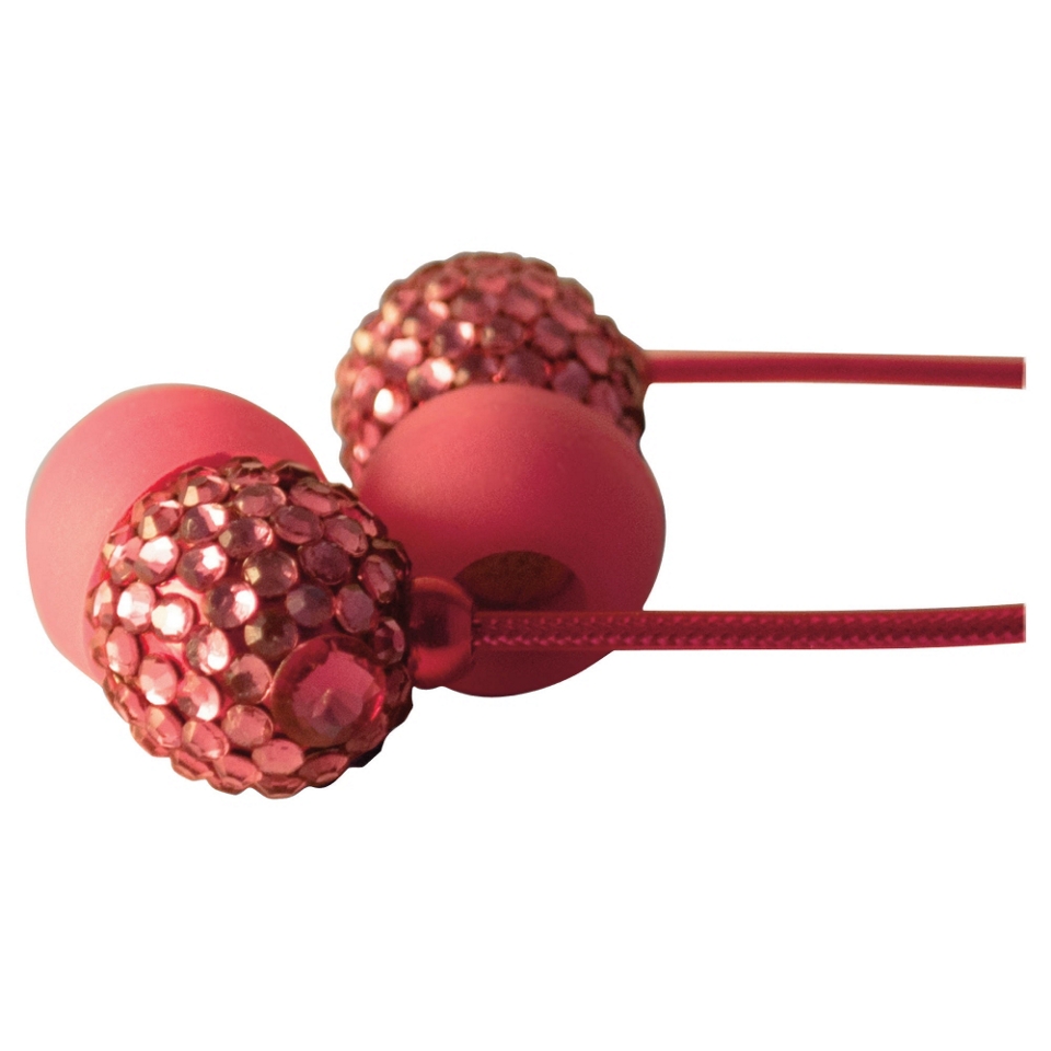 iCandy Crystal Earphones With Microphone Red