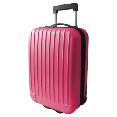 Buy Tesco Hard Shell 2-Wheel Suitcase, Pink Small from our Hand Luggage ...