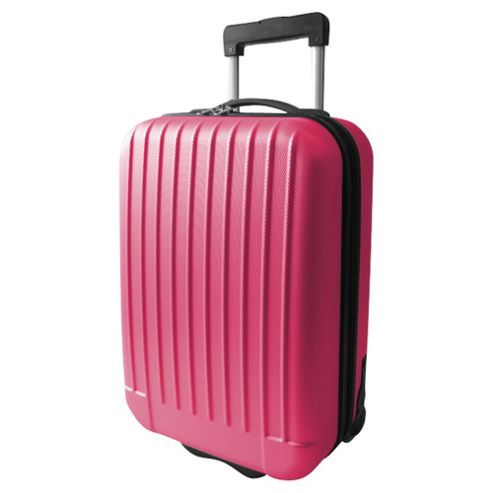 Buy Tesco Hard Shell 2-Wheel Suitcase, Pink Small from our Hand Luggage ...