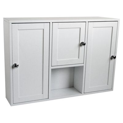 Buy 3 Door Bathroom Cabinet, White from our Bathroom Wall Cabinets range  Tesco