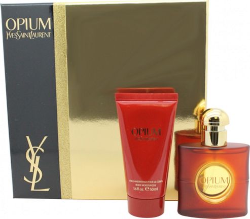 Buy Yves Saint Laurent Opium Gift Set 30ml EDT + 50ml Body Moisturizer ...