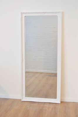Carved Louis' Cream Antique Style Dress Full Length Leaner Mirror 183 X 91cm By Debenhams