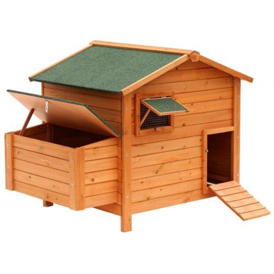 Buy Pawhut Chicken Poultry Coop Hen House Cage Nesting Box 1345l X