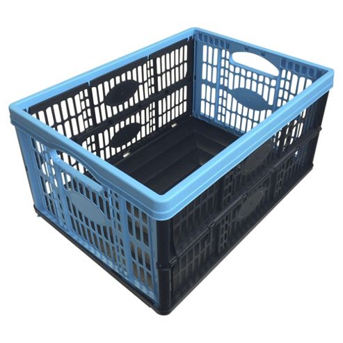 Buy Blue 32L Folding Storage Crate from our Crates range - Tesco