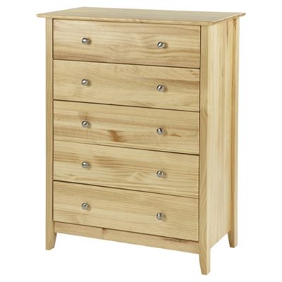 Buy Skandi 5 Drawer Chest, Pine from our Chests of Drawers range - Tesco