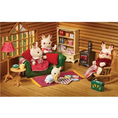 Buy Sylvanian Families Log Cabin Living Room Furniture Set from ... Sylvanian Families Log Cabin Living Room Furniture Set