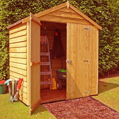 Buy Finewood Overlap Apex 4x6ft Double Door Shed from our Wooden Sheds ...