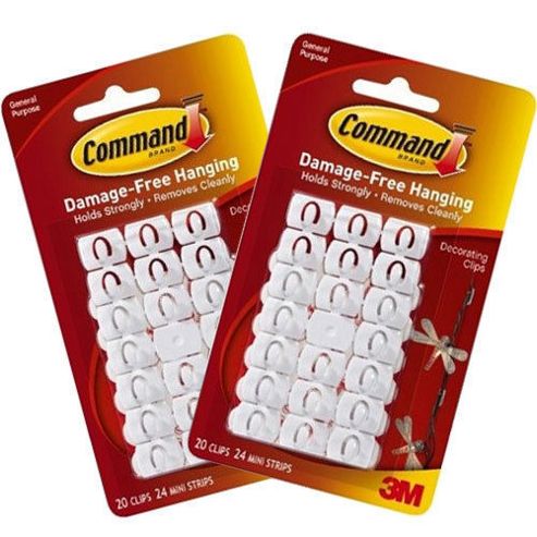 Buy 40 x Christmas Light & Decorating Clips & Command Strips  Value