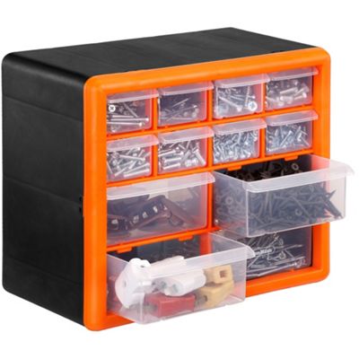 Buy VonHaus 12 Multi Drawer Organiser Nail Bolt Screw Craft Bits ...