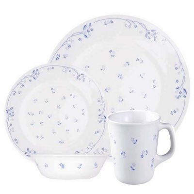 blue dinner sets tesco