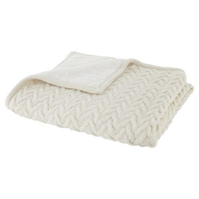 Buy Knitted Sherpa Throw from our Throws, Blankets & Bedspreads range ...