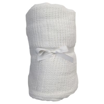 Buy Tesco Cot Bed Cellular Blanket, White from our Baby Blankets range