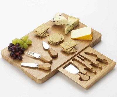 Buy Occasion Large Rectangular Bamboo Cheese Serving Board with ...