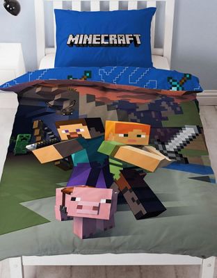 Buy Minecraft Single Polycotton Reversible 2 In 1 Design Duvet