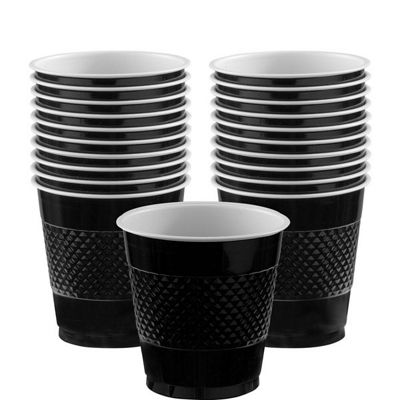 Buy Black Plastic Cups 266ml Pack Of 20 From Our All Party Tableware   270 3176 PI 66664MN