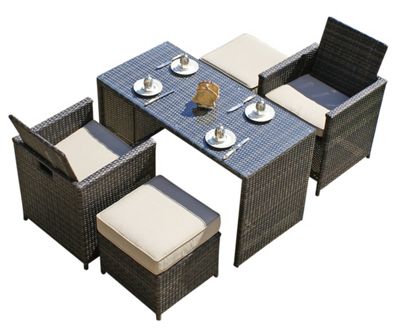 Buy Maze Rattan Balcony Cube Dining Set from our Garden ...