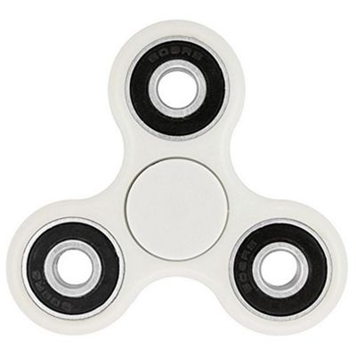 Tri Fidget Hand Spinner Toy, Fidget Spinner Fidget Finger Toy (White 