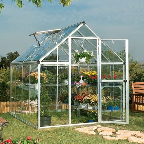 Buy Palram Harmony 6x8 -Silver Greenhouse - Polycarbonate and Aluminium ...