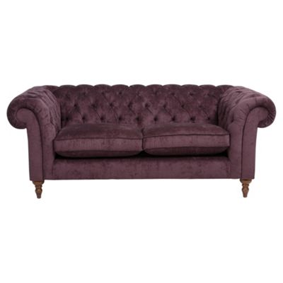 Buy Chesterfield 2 Seater Fabric Sofa, Plum from our Fabric Sofas range ...