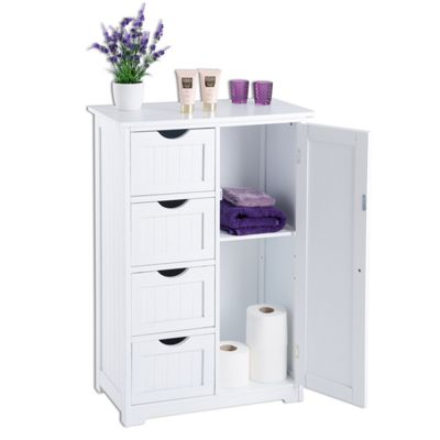 Buy Christow 4 Drawer 1 Door Bathroom Cabinet  White from our Bathroom Wall Cabinets range  Tesco