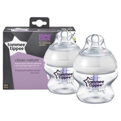 bottles tommee tippee 150ml closer comfort advanced nature pack tesco baby