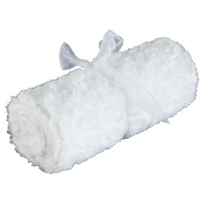 Buy Tesco Loves Baby Rose Blanket White from our Throws, Blankets