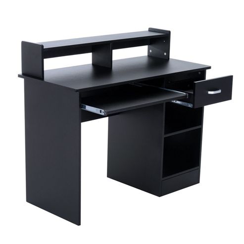 Buy Homcom Computer Desk Executive Workstation w/ Keyboard Tray Drawer ...