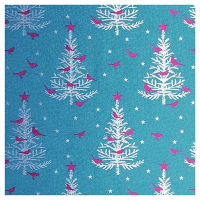 Buy Tesco Silver Holographic Tree Christmas Wrapping Paper, 3m from our