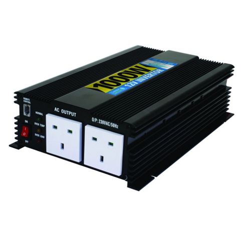 Buy Maplin 1000W DC 12V To AC 230V Power Inverter Twin Socket from our ...