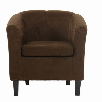 Buy Mayfair Chocolate Brown Suede Tub Chair from our Dining Chairs ...