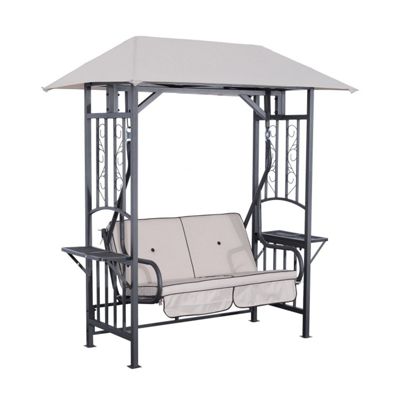 Buy Outsunny Garden 2 Seater Canopy Swing Chair Porch