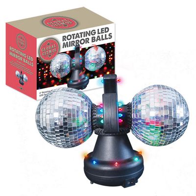Buy Twin Rotating LED Mirror Disco Balls from our Novelty & Decorative ...