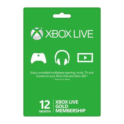 Buy Xbox Live 12 Month Gold Membership Card from our All Gaming ...