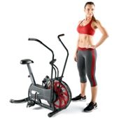 marcy air cardio fitness training equipment fan workout bike with exercise arms
