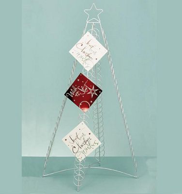 Buy Silver Floor Standing Christmas Card Holder - Holds up to 100 from