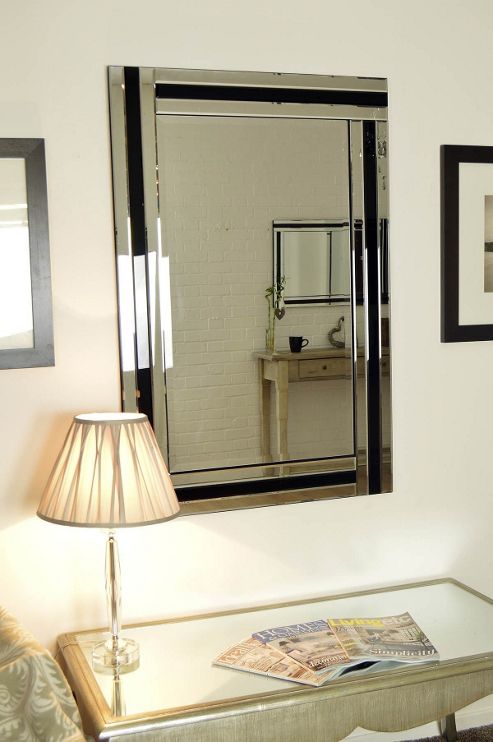 Buy Large Venetian Modern Wall Mounted Frameless Rectangle Mirror 3Ft11 ...