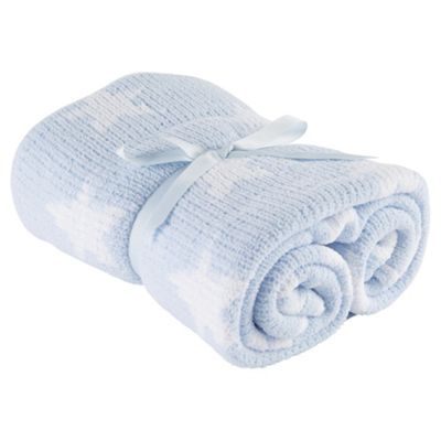 Buy Tesco Baby Chenille Blanket, Blue from our Throws, Blankets ...