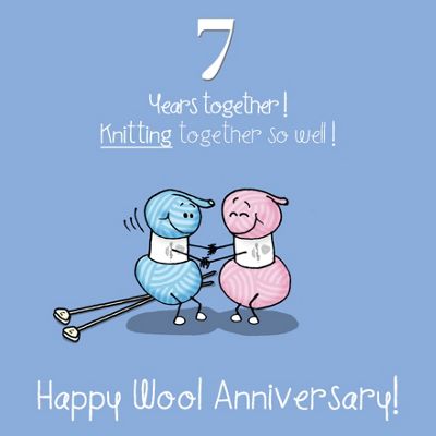 Buy 7th Wedding Anniversary Greetings Card - Wool Anniversary from our ...