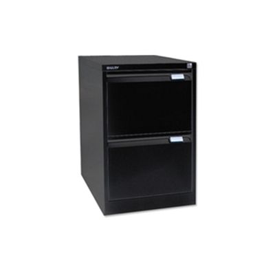 Buy Bisley 2 Drawer Filing Cabinet Lockable Black Flush Fronted