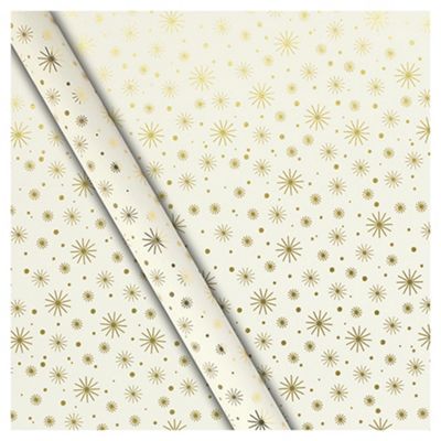 Buy Gold Star Christmas Wrapping Paper, 4m from our Gilded range - Tesco